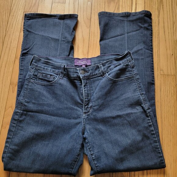 Not Your Daughters Jeans Lift Tuck Technology Size 10 Blue Denim Studded Pocket - Picture 2 of 6